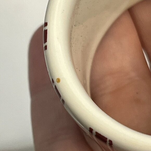 Vintage 2004 Square Nest Ceramic Napkin Rings Holders Christmas Tree Set Of Four - Picture 15 of 16